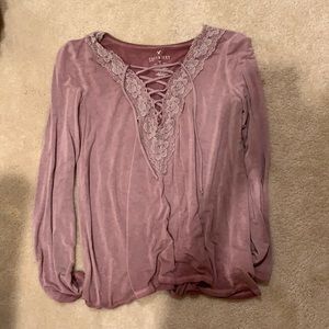 Light purple soft long sleeve
